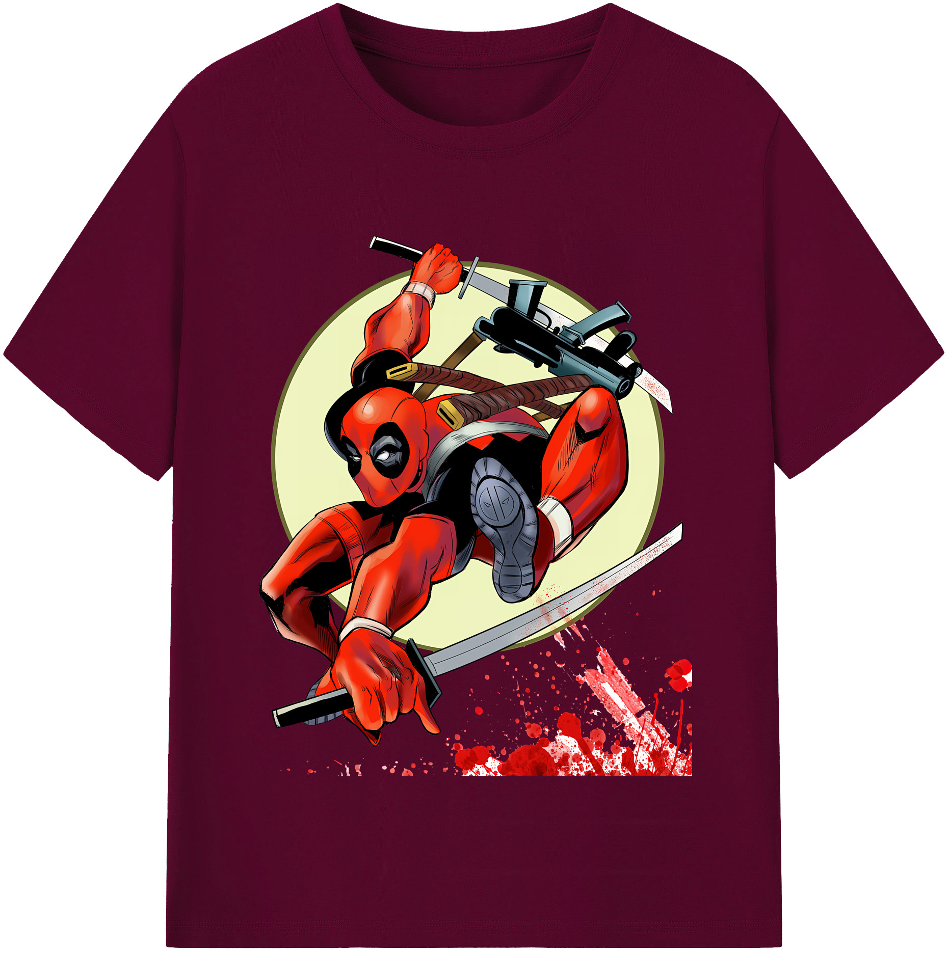 （画像用） Deadpool デッドプール レディースカジュアルプリントTシャツ（綿100％）